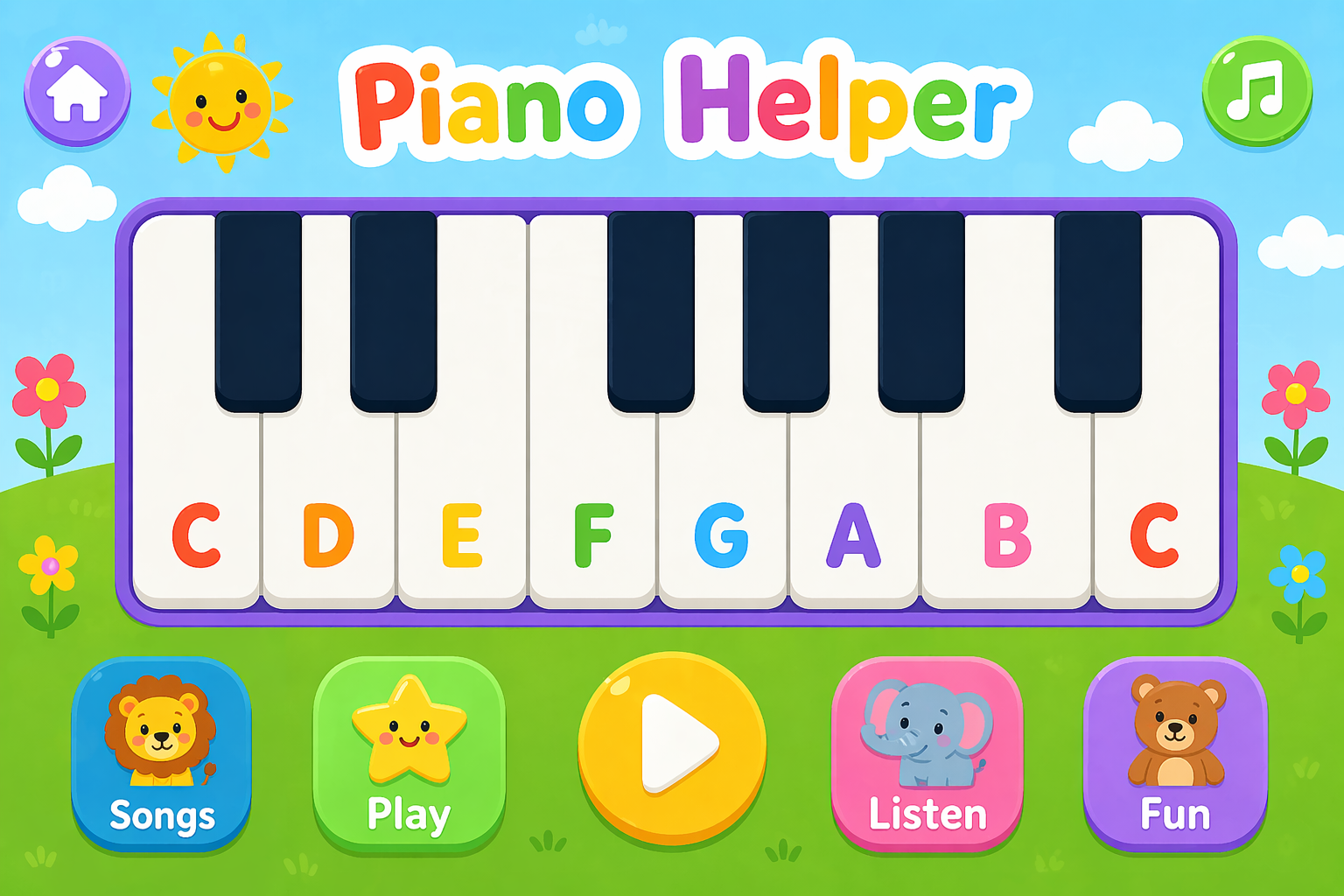 Learn piano step-by-step with visual guidance